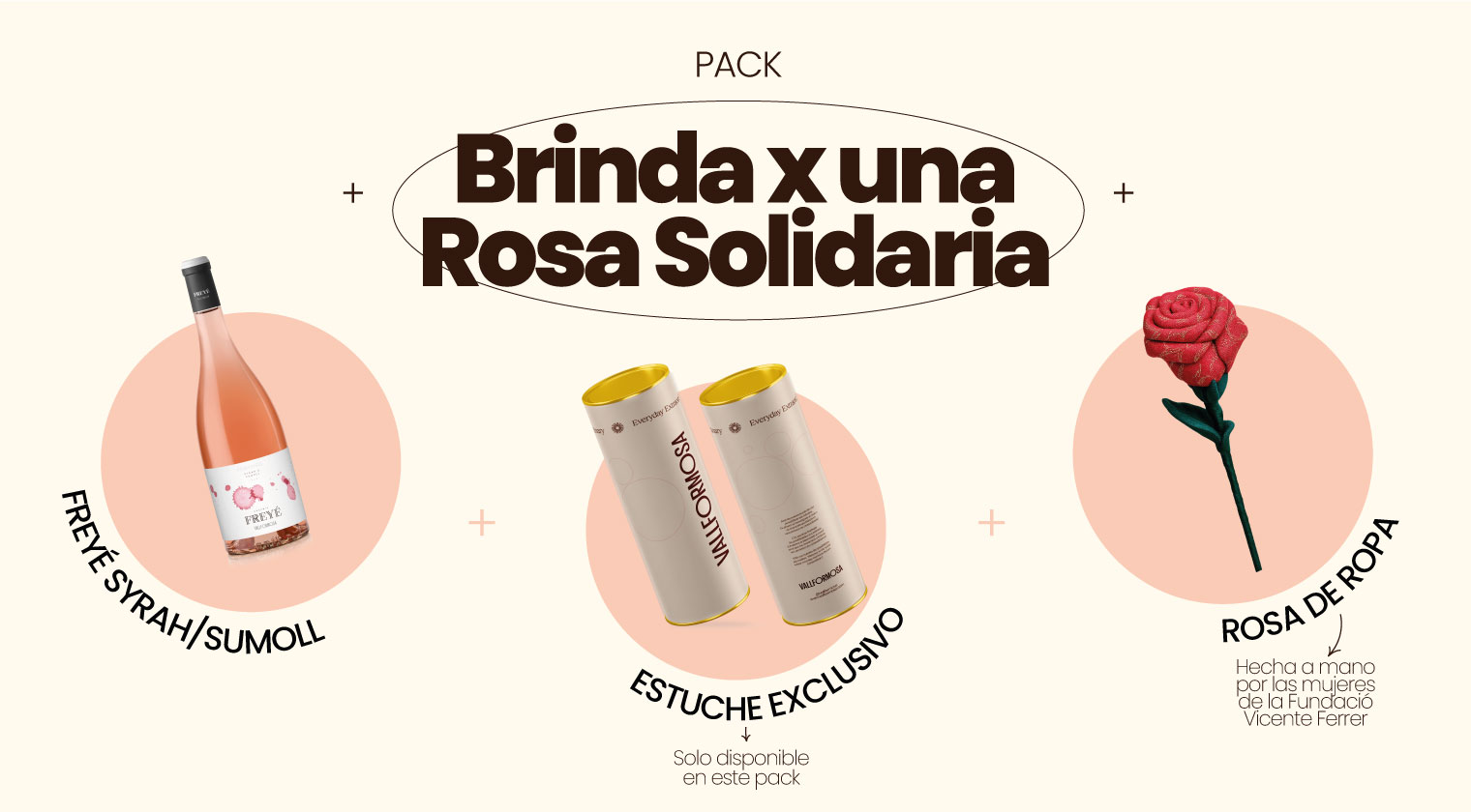 Pack “Brinda x una Rosa Solidaria” Freyé Syrah Sumoll